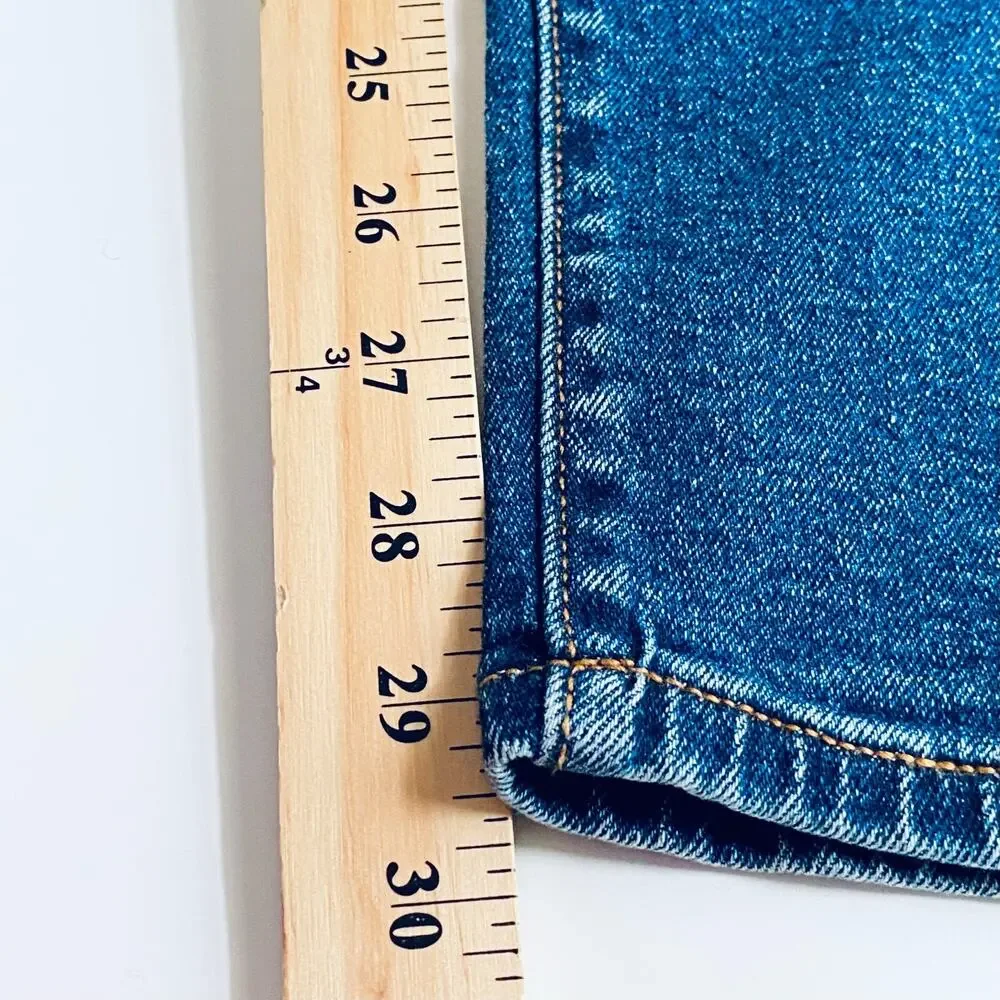 Ava & Viv Jeans Plus 26 High Rise 90s Straight Ankle Stretch Medium Wash New
